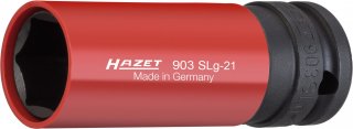 HAZET Schlag- | Maschinenschrauber Steckschlüsseleinsatz 903SLG-21 ∙ 1/2 Zoll (12,5 mm) Vierkant hohl ∙ Außen Sechskant-Tractions Bild 6