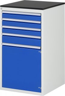 Schubladenschrank L7.3 | B580xT650xH1030mm | M-Top-22mm | 4xSchublade-VA | 1xTür Bild 1