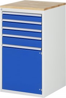 Schubladenschrank L7.3 | B580xT650xH1035mm | B-Top-25mm | 4xSchublade-VA | 1xTür Bild 1