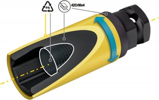 HAZET Schlag- | Maschinenschrauber Steckschlüsseleinsatz 903SLG6-19 ∙ 1/2 Zoll (12,5 mm) Vierkant hohl | 24 mm Außen-Sechskant ∙ A Bild 9