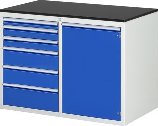 Schubladenschrank LL5.24.12 | B1145xT650xH820mm | M-Top-22mm | 6xSchublade-VA,1xTür Bild 1