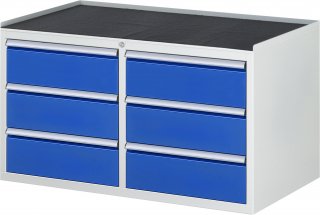 Schubladenschrank LL3.0.0 | B1145xT650xH645mm | MT-Top-25mm | 6xSchublade-VA Bild 1