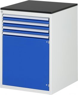 Schubladenschrank L5.6 | B580xT650xH820mm | M-Top-22mm | 3xSchublade-VA | 1xTür Bild 1