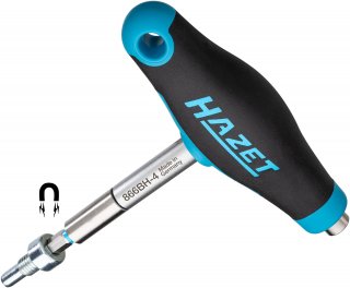 HAZET Doppel Bithalter mit T-Griff 866BH-4 ∙ 1/4 Zoll (6,3 mm) Sechskant hohl ∙ 97 mm Bild 2