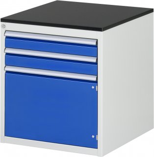 Schubladenschrank L3.5 | B580xT650xH640mm | M-Top-22mm | 2xSchublade-VA | 1xTür Bild 1