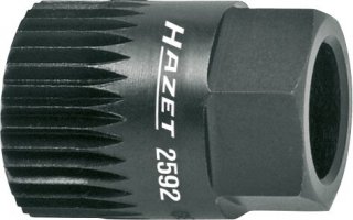 HAZET Keil(rippen)riemenscheibe-Adapter 2592 ∙ 17 mm Außen-Sechskant ∙ Vielzahn Profil ∙ SW 19,6 mm Bild 2