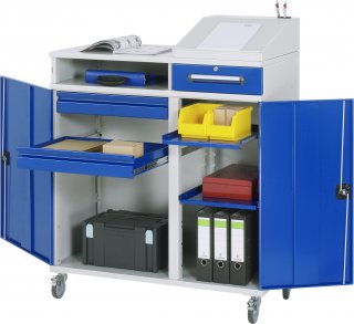 Beistellschrank Stehpult 07T | B1100xT520xH1185/1235/1345mm | mobil Bild 1