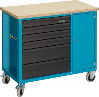 HAZET Werkbank ∙ fahrbar Assistent 177W ∙ einzeln 177W-6 ∙ L x B x H: 1040 mm x 520 mm x 934 mm ∙ Schubladen | flach: 4 x 79 x 52 Bild 6