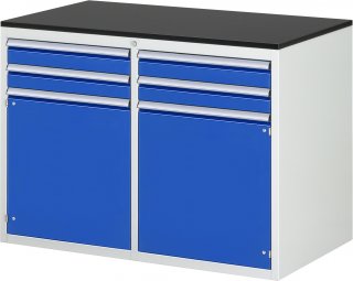 Schubladenschrank LL5.7.7 | B1145xT650xH820mm | M-Top-22mm | 4xSchublade-VA | 2xTür Bild 1