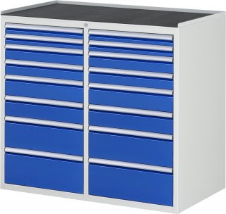 Schubladenschrank LL7.11.11 | B1145xT650xH1035mm | MT-Top-25mm | 16xSchublade-VA Bild 1