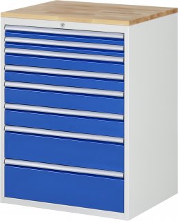 Schubladenschrank XL7.11 | B770xT650xH1035mm | B-Top-25mm | 8xSchublade-VA Bild 1