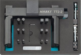 HAZET Universal Achs- und Nutmutternschlüsseleinheit Werkzeug Satz 772-2/16 ∙ 3/4 Zoll (20 mm) Vierkant hohl ∙ 16-teilig Bild 9