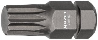 HAZET Bit 2597-03 ∙ 5/16 Zoll (8 mm) Sechskant massiv ∙ Innen Vielzahn Profil XZN ∙ SW M8 Bild 1