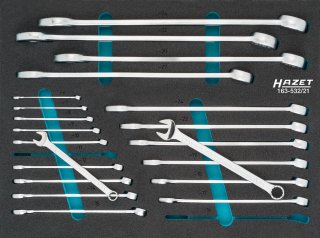HAZET Ring-Maulschlüssel Satz 163-532/21 ∙ 21-teilig ∙ 6 – 34 Bild 1