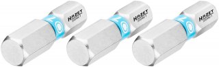 HAZET Bit 2204N-7/3 ∙ 1/4 Zoll (6,3 mm) Sechskant massiv ∙ Innen Sechskant Profil ∙ 3-teilig ∙ SW 7 mm Bild 3