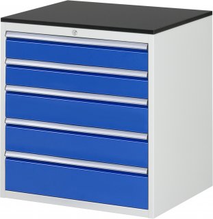 Schubladenschrank XL5.11 | B770xT650xH820mm | M-Top-22mm | 5xSchublade-VA Bild 1