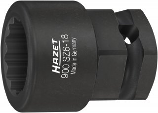 HAZET Kurbelwellen Steckschlüsseleinsatz 900SZ6-18 ∙ 1/2 Zoll (12,5 mm) Vierkant hohl | 24 mm Außen-Sechskant ∙ Außen Doppelsechs Bild 3