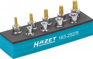 HAZET Werkzeug Satz ∙ TORX® 163-252/9 ∙ 3/8 Zoll (10 mm) Vierkant hohl ∙ Außen TORX® Profil | Innen TORX® Profil ∙ 9-teilig ∙ E8  Bild 1