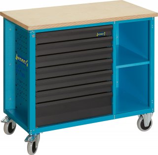 HAZET Werkbank ∙ fahrbar Assistent 177W ∙ einzeln 177W-7 ∙ L x B x H: 1040 mm x 520 mm x 934 mm ∙ Schubladen | flach: 6 x 79 x 52 Bild 6