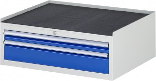 Schubladenschrank XL1.1 | B770xT650xH285mm | MT-Top-25mm | 2xSchublade-VA Bild 1