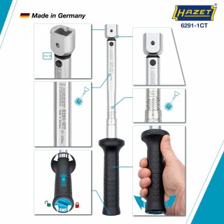 HAZET Drehmomentschlüssel mit DAkkS-Kalibrierschein 6291-1CTCAL ∙ Drehmomentbereich min-max: 20 – 120 Nm ∙ Genauigkeit: 2% ∙ 14  Bild 3