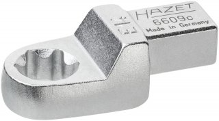 HAZET Einsteck Ringschlüssel 6609C-E14 ∙ 9 x 12 mm Einsteck-Vierkant massiv ∙ Außen TORX® Profil ∙ SW E14 Bild 1