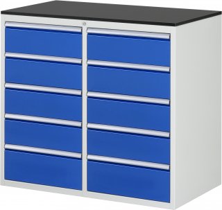 Schubladenschrank LL7.5.5 | B1145xT650xH1030mm | M-Top-22mm | 10xSchublade-VA Bild 1