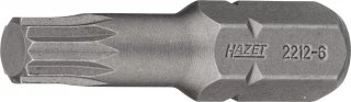 HAZET Bit 2212-6 ∙ 5/16 Zoll (8 mm) Sechskant massiv ∙ Innen Vielzahn Profil XZN ∙ SW M6 Bild 1