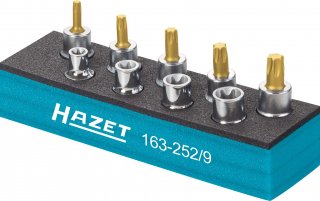 HAZET Werkzeug Satz ∙ TORX® 163-252/9 ∙ 3/8 Zoll (10 mm) Vierkant hohl ∙ Außen TORX® Profil | Innen TORX® Profil ∙ 9-teilig ∙ E8  Bild 2