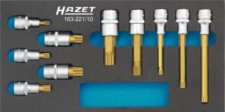 HAZET Schraubendreher-Steckschlüsseleinsatz Satz 163-221/10 ∙ 10-teilig ∙ M8 ∙ M10 ∙ M12 ∙ M14 ∙ M16 ∙ M18 ∙ M8 ∙ M14 ∙ M10 ∙ M1 Bild 1