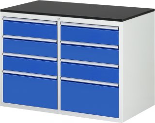 Schubladenschrank LL5.3.3 | B1145xT650xH820mm | M-Top-22mm | 8xSchublade-VA Bild 1