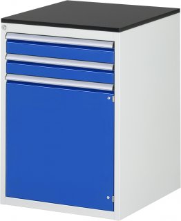 Schubladenschrank L5.7 | B580xT650xH820mm | M-Top-22mm | 2xSchublade-VA | 1xTür Bild 1