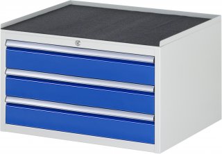 Schubladenschrank XL2.3 | B770xT650xH465mm | MT-Top-25mm | 3xSchublade-VA Bild 1