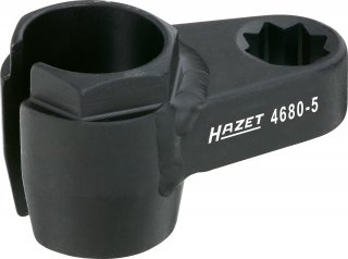 HAZET Abgassonden Einsatz 4680-5 ∙ 1/2 Zoll (12,5 mm) Doppel-Vierkant hohl ∙ Außen Sechskant Profil ∙ SW 22 mm Bild 3