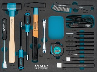 HAZET Universal Satz 163-143/18N ∙ Außen Sechskant Profil ∙ 17-teilig ∙ 0,5 x 23 ∙ 10 x 11 ∙ 6 – 7 Bild 1