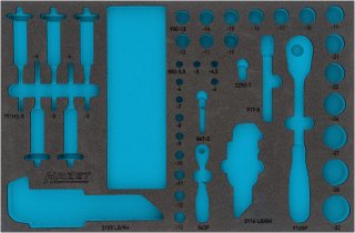 HAZET 2-Komponenten Weichschaumeinlage 163-466L ∙ L x B: 519 mm x 342 mm Bild 1