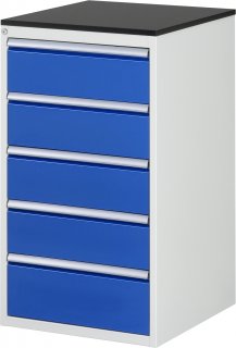 Schubladenschrank L7.5 | B580xT650xH1030mm | M-Top-22mm | 5xSchublade-VA Bild 1