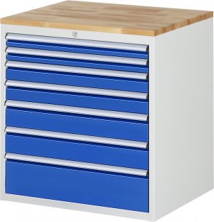 Schubladenschrank XL5.0 | B770xT650xH825mm | B-Top-25mm | 7xSchublade-VA Bild 1