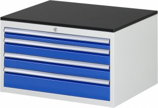 Schubladenschrank XL2.7 | B770xT650xH460mm | M-Top-22mm | 4xSchublade-VA Bild 1