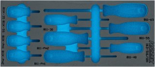 HAZET 2-Komponenten Weichschaumeinlage 163-516LN ∙ L x B: 392 mm x 172 mm Bild 1