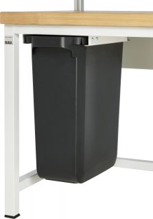 Ausziehbarer Mülleimer zur Untertischmontage 60L | B270xT590xH600 mm | schwarz Bild 1