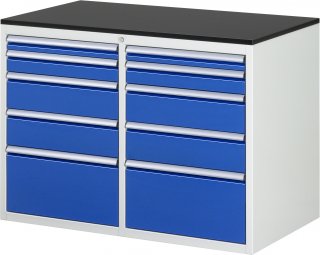 Schubladenschrank LL5.2.2 | B1145xT650xH820mm | M-Top-22mm | 10xSchublade-VA Bild 1