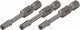 HAZET Schlag- | Maschinenschrauber Torsions-Bits 2204SLG-3/3 ∙ 1/4 Zoll (6,3 mm) Sechskant massiv ∙ Innen Sechskant Profil ∙ 3-te