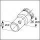 HAZET Aufsteck-Ringschlüssel 6630A-36 ∙ Rundaufnahme ⌀ 21 / 26 mm ∙ Außen Doppelsechskant Profil ∙ SW 36 mm