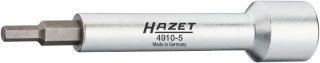 HAZET Verlängerung 4910-5 ∙ 1/2 Zoll (12,5 mm) Vierkant hohl ∙ Innen Sechskant Profil ∙ SW 5 mm