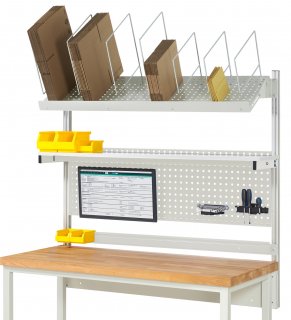 System-Aufbau - Komplettset 03 | für Produktbreite 1500 mm | RAL7035/RAL7035