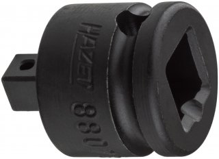 HAZET Reduzierstück 8807S ∙ 3/8 Zoll (10 mm) Vierkant hohl ∙ 1/4 Zoll (6,3 mm) Vierkant massiv ∙ Länge: 28 mm