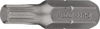 HAZET Bit 2211-5 ∙ 1/4 Zoll (6,3 mm) Sechskant massiv ∙ Innen Vielzahn Profil XZN ∙ SW M5