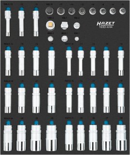 HAZET Steckschlüsseleinsatz Satz 163D-4/44 ∙ 44-teilig ∙ 5 – 32