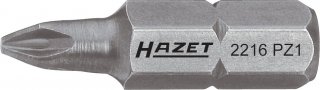 HAZET Bit 2216-PZ1 ∙ 1/4 Zoll (6,3 mm) Sechskant massiv ∙ Pozidriv Profil PZ ∙ SW PZ1